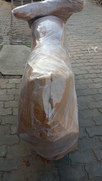 Bike wrapped side view – packers and movers in Lucknow